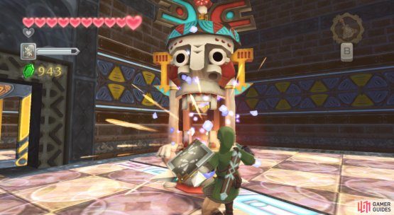 Again, take your time defeating the Armos if necessary.