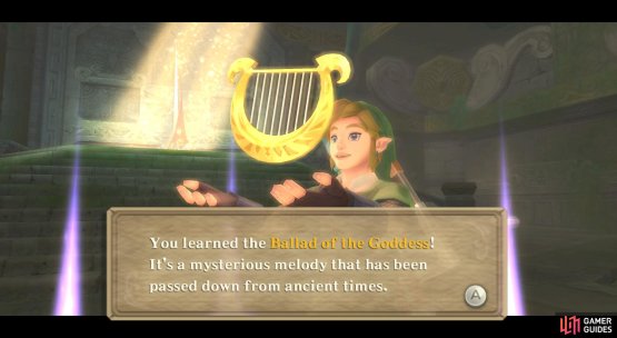 By the way, the Ballad of the Goddess is Zelda’s Lullaby, played backwards!