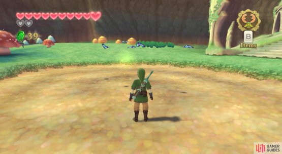 Look for this area with Blessed Butterflies between the Great Tree and the Deep Woods entrance.