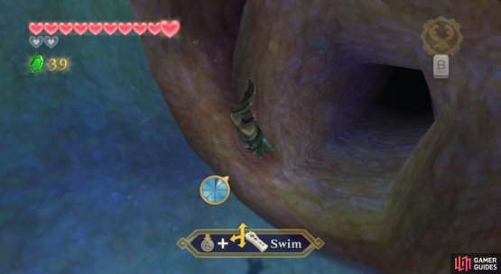 Swim to this hole near the bottom of the Great Tree.