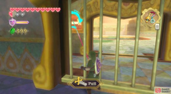 You can reach this wall switch with your whip.