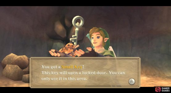 Speak to Golo to get the Small Key for this area.