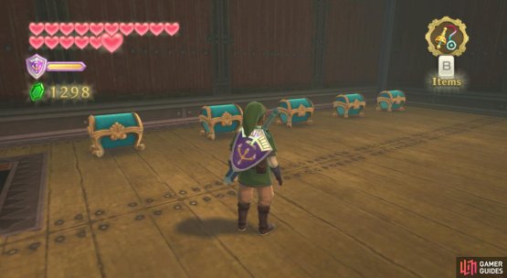 Upstairs, you&rsquo;ll find five treasure chests!