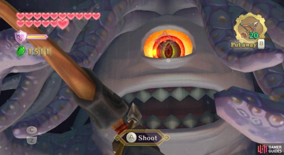 The unspoken Zelda rule: Eyeball = Shoot an arrow.