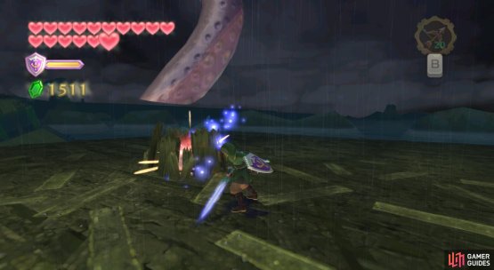 Try to slash the tentacles horizontally or diagonally.
