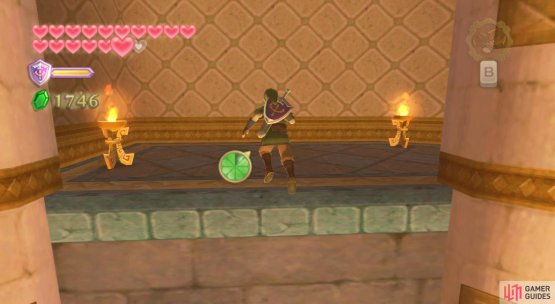 The lava hand enemy should lift the platform high up.