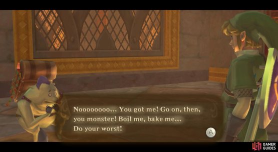 Chase the Mogma on your way to the boss room for this Piece of Heart.