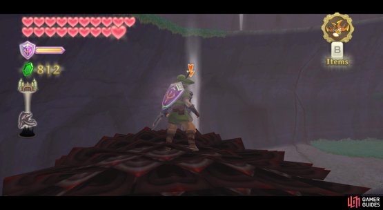 After hitting it with Groose&rsquo;s bomb, carefully jump on its head and hit the stone spike from there.