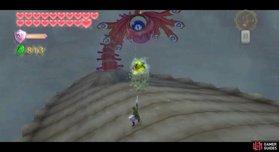 After a while, Bilocyte will often move its head after spitting a poison orb, but the same logic applies.