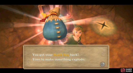 With the Bomb Bag back in your possession, you can throw Bombs anytime, anywhere!
