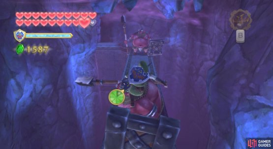 You can jump over the Moblins and then poke them from behind.
