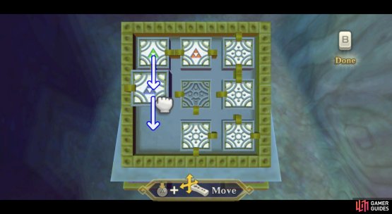 Next, move both of the rooms along the left column downwards.