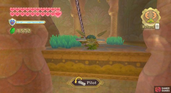 Use your Hook Beetle to cut this stubborn plant holding the rope.