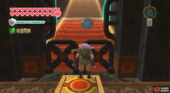 Step on the floor switch and chuck the Timeshift Orb onto the conveyor belt.