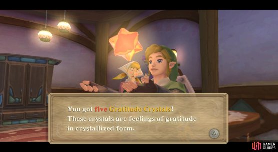Accept Peatrice&rsquo;s feelings and you&rsquo;ll get the Gratitude Crystals from her.