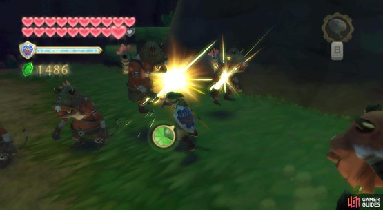 Run to evade the arrows, then move in for the kill.