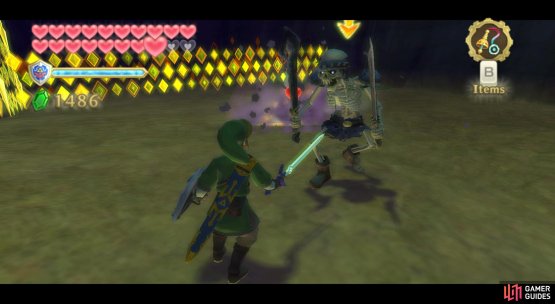 With the Bokoblin leaders gone, you&rsquo;ll have less distractions when fighting the Stalfos.