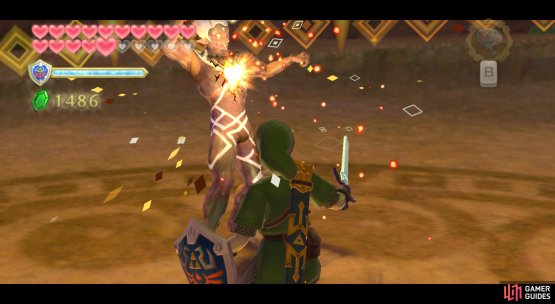 Once he&rsquo;s stunned, perform a sword thrust.
