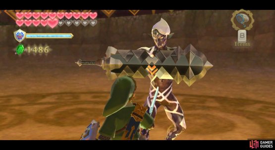 Use vertical slashes when he holds his sword horizontally and vice versa.