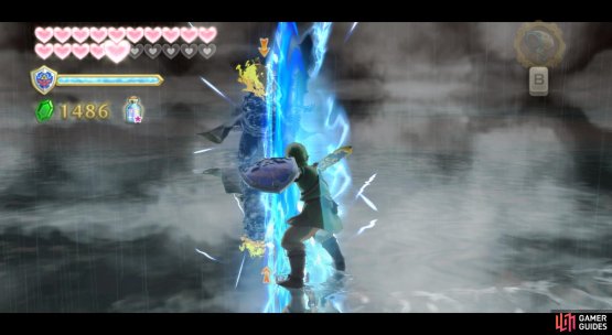 While your sword&rsquo;s charged with lightning, hit Demise with a lightning disc to stun him.