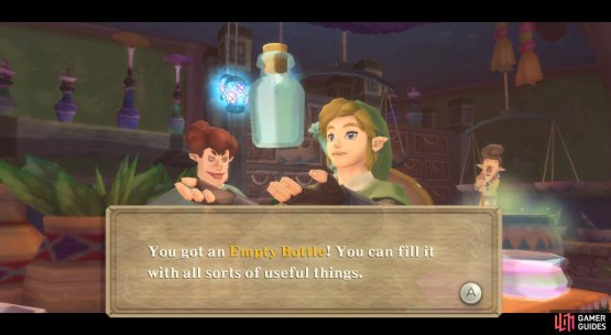 An Empty Bottle to store her potions.