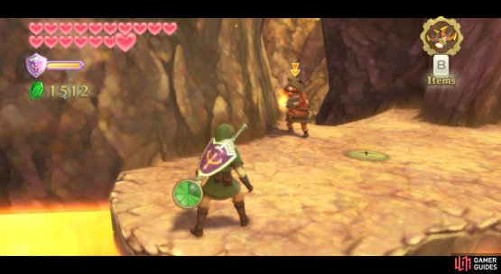 A Bokoblin Archer in Eldin Volcano.