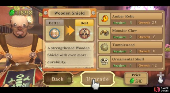 The materials to upgrade to this shield aren&rsquo;t too pricey.