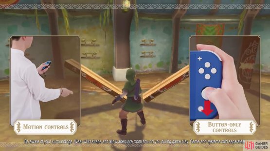 In button mode, the right stick is used to control Link&rsquo;s sword.