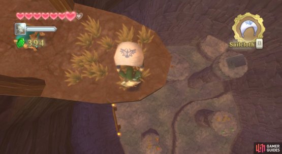 You need to react quick to sky-dive to this ledge.