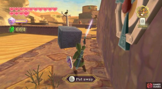 Goddess Cube: At end of loop-shaped path towards the north-east. Clawshots required.