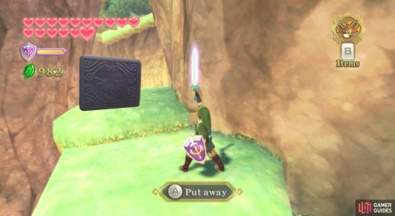 Launch yourself up to find a Goddess Cube that needs Skyward Striking.