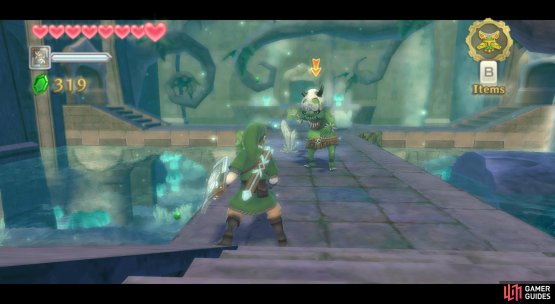 A Green Bokoblin in Skyview Temple.