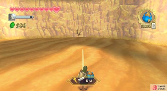 Bomb this crack in the wall, at the northeast part of the desert. It&rsquo;s at the end of a submerged path next to solid land.