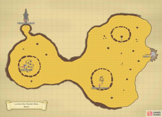Map of Lanayru Sand Sea.
