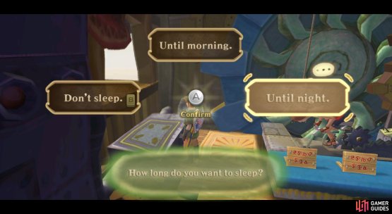Sleep inside Beedle&rsquo;s Airshop until night.