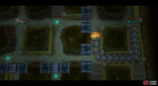 A Moldorm in the Fire Sanctuary.