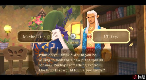 Say you&rsquo;ll help him for some new plant species.