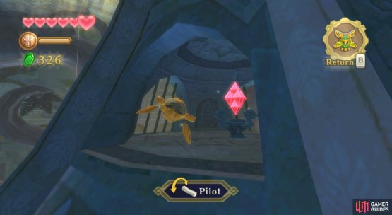 Deep within, Link can acquire the remote-controlled Beetle.