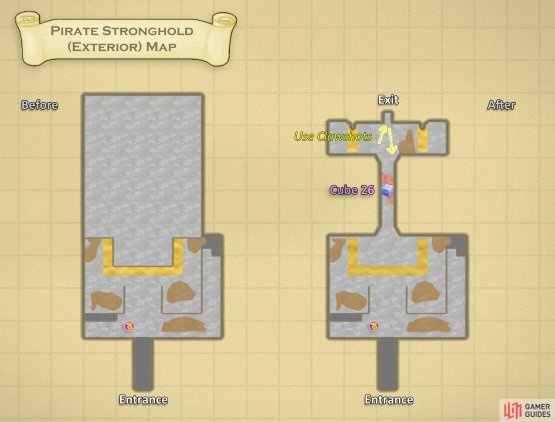 Map of the Pirate Stronghold (Exterior).