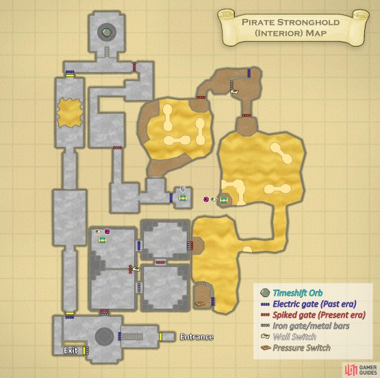 Map of the Pirate Stronghold (Interior).