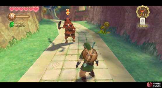 A Red Bokoblin in the Deep Woods.
