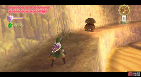 A Rock Octorok in Lanayru Desert.
