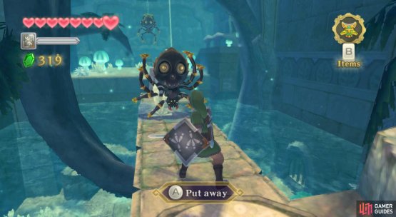 A Skulltula in the Skyview Temple.