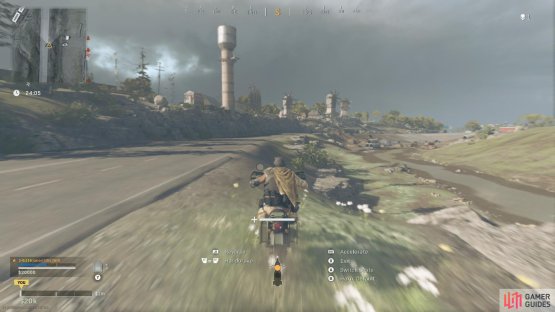 Motorbike when driving 