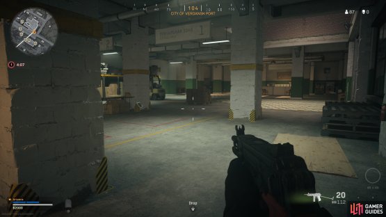 and use the warehouse for cover from the open.