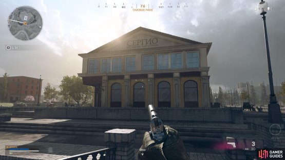 and use this building to stay out of the open.