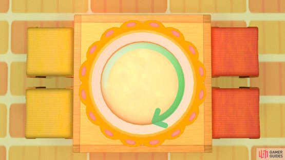 The arrows show you which way to move the joystick