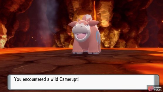 You can find Camerupt and the other Fire-types in the Grand Underground.