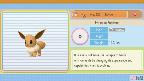 Female Eevee are quite rare, but make breeding Eevee easier.