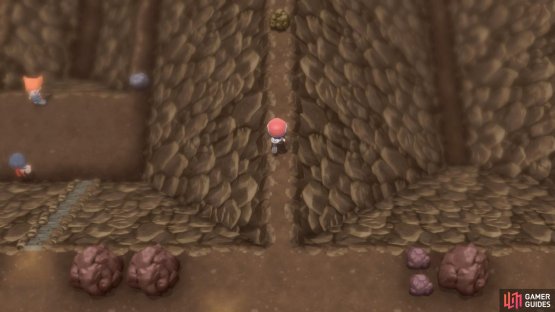 Dash along this narrow path, east from the center.